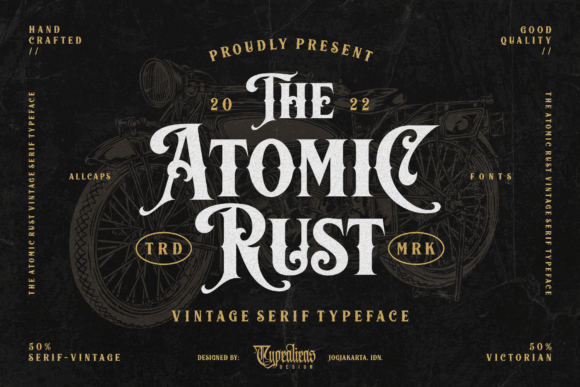 Atomic Rust: A Vintage Display Font That Feels Like Handmade History