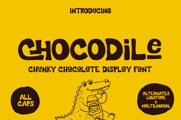 Chocodile: A Playful Display Typeface for Snackable Campaigns