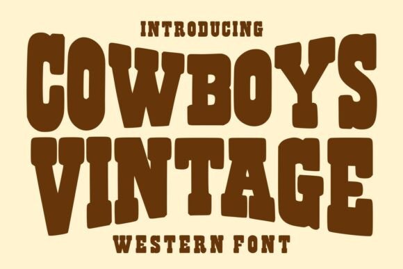 Cowboys Vintage: A Bold Display Font for Editorial Impact