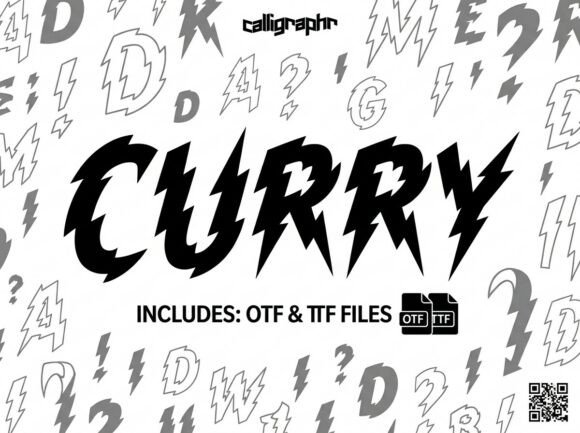 Curry Display Font for Handmade Labels & Printables