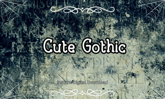 Cute Gothic: A Playful Display Font for Spooky-Cute Branding