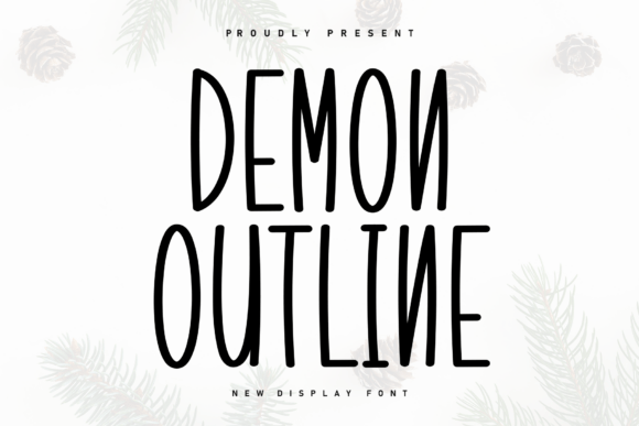 Demon Outline: A Handwritten Display Font for Editorial Warmth