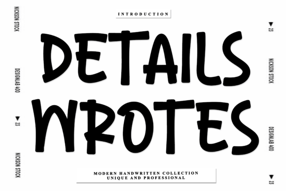 Details Wrotes: A Handwritten Font That Feels Like a Quiet Conversation