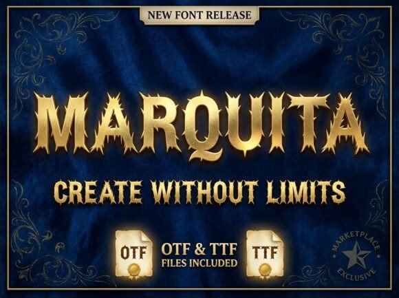 Marquita: A Fantasy Display Font That Elevates Editorial Moments