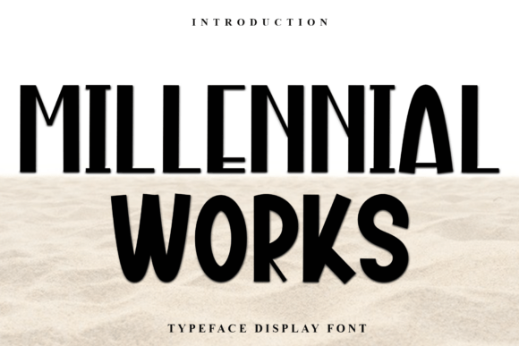 Millennial Works: A Festive Display Font for Handmade Creators