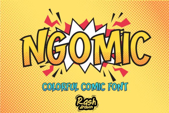 Ngomic: A Vibrant Comic Display Font for Handmade Creators