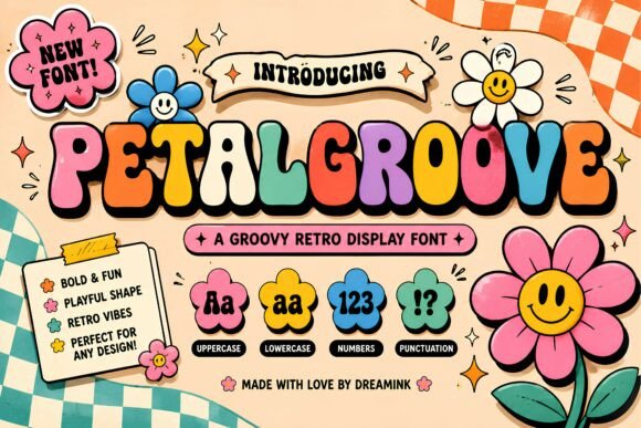 Petal Groove: A Playful Display Font That Makes Your Brand Instantly Warmer