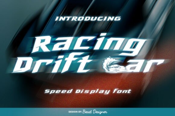 Racing Drift Car Font: Bold Display Type for High-Energy Digital Brands