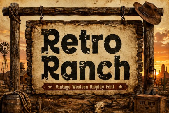 Retro Ranch: A Bold Display Font for Scroll-Stopping Campaigns