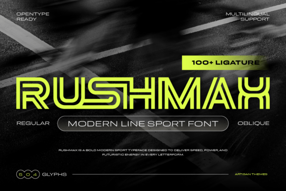Rushmax: A Display Font That Moves With Your Campaign