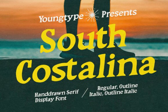 South Costalina: A Bold, Nostalgic Display Font for Small Business Branding